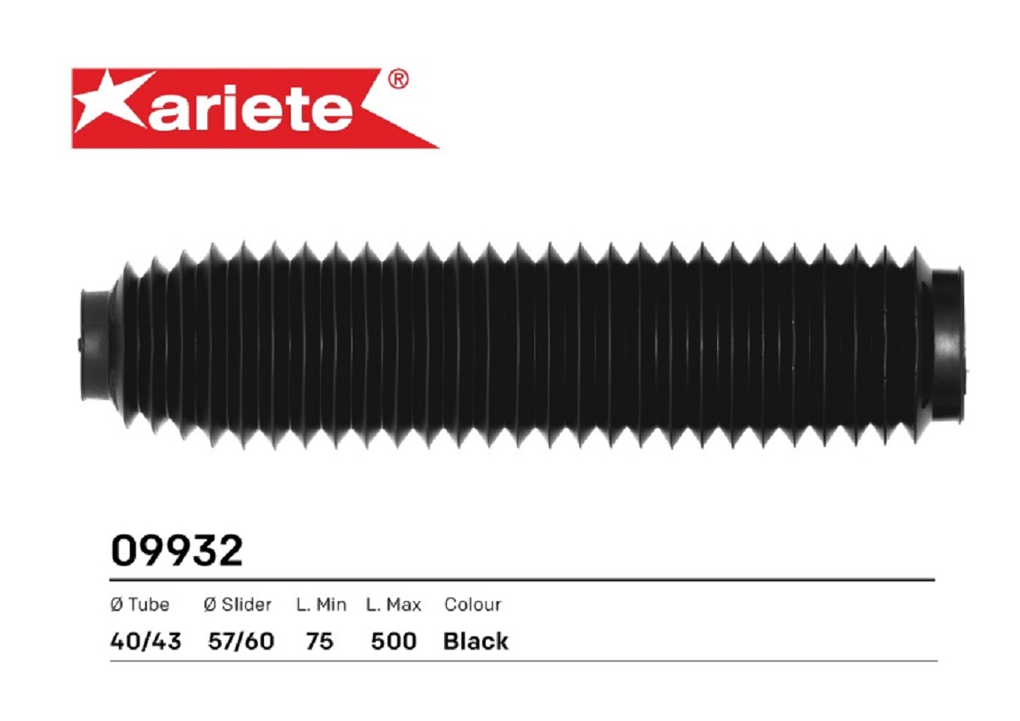YAMAHA 660cc XT Z TENERE 2015 Model AMORTİSÖR KÖRÜĞÜ ÜST Ø 40/43 mm ALT Ø 57/60 mm UZUNLUK 75/500 mm (SİYAH)