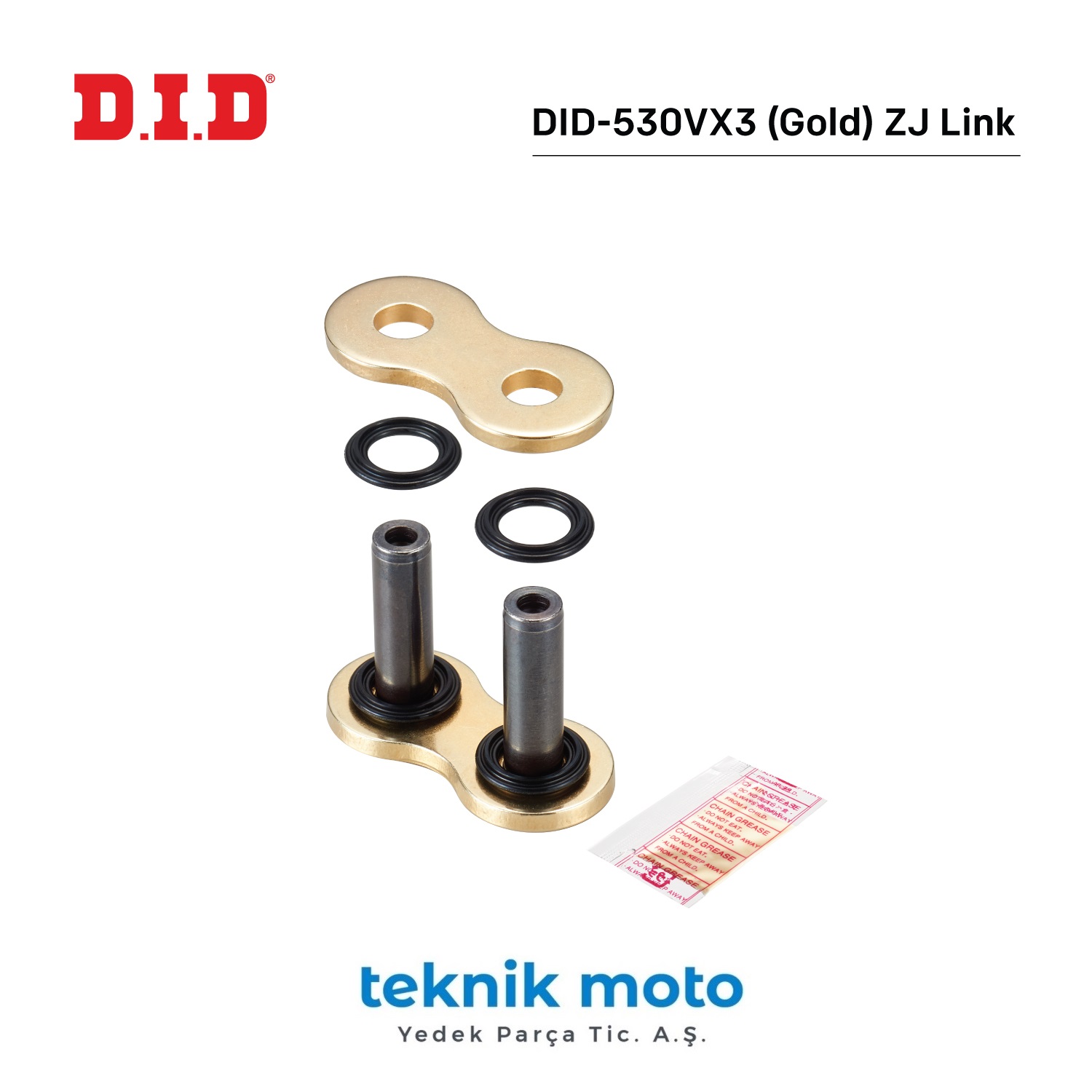 YAMAHA 1000cc YZF R1 2000 Model DID-530VX3 (GOLD) Z J BİRLEŞTİRİCİ BAKLA