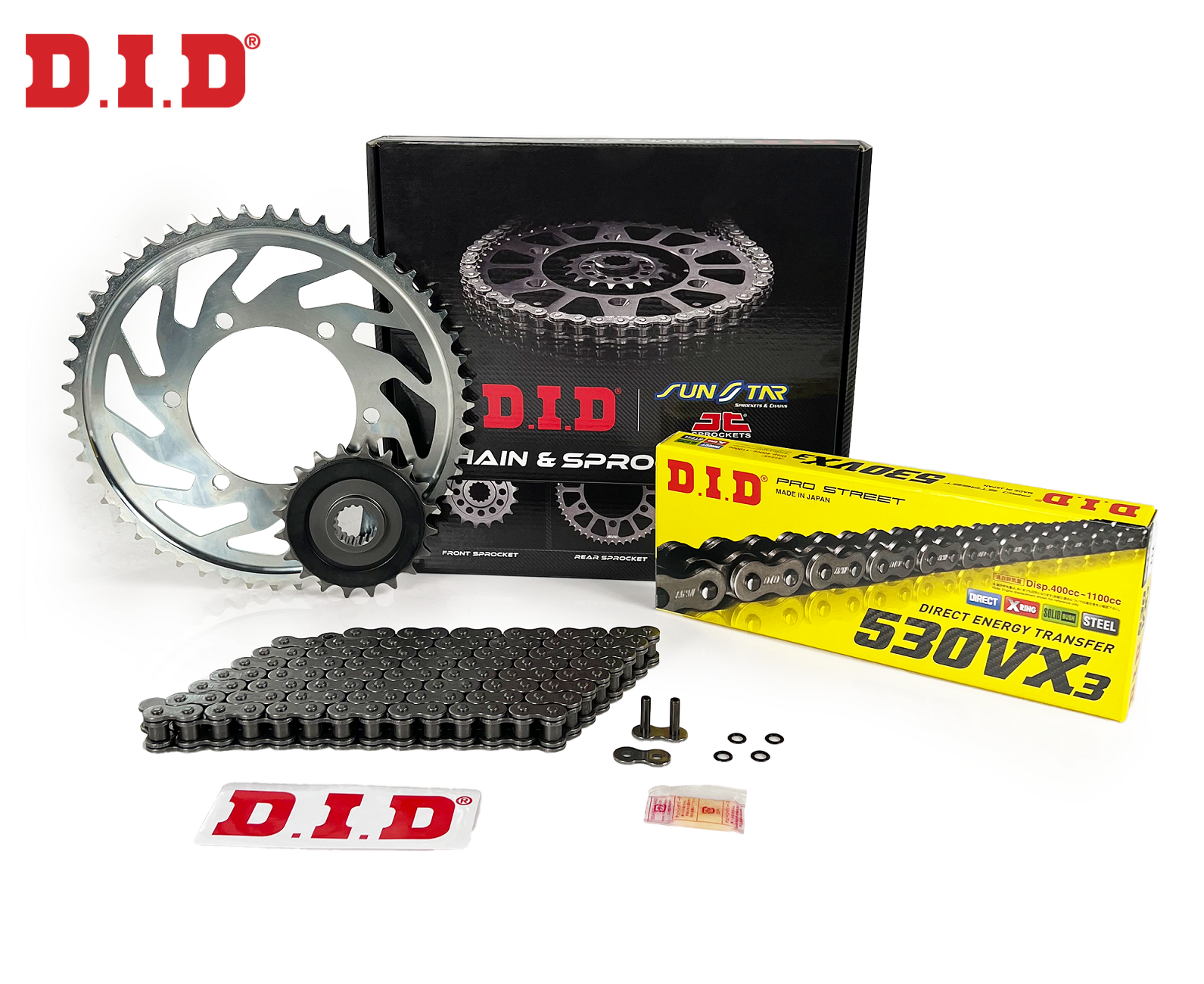 ZİNCİR DİŞLİ SETİ SUZUKI GSF BANDIT / S (600 cc) (2000-2004) DID ZİNCİRLİ SET JJ530VXBB812