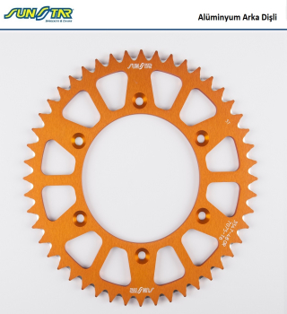 KTM 350cc EXC F 2012 Model SUNSTAR ARKA DİŞLİ 5-3547-50OR TURUNCU ALÜMİNYUM