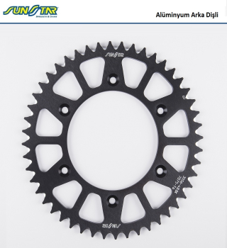 BETA 250cc RR 2T ENDURO / RACING 2021 Model SUNSTAR ARKA DİŞLİ 5-3556-49BK SİYAH ALÜMİNYUM