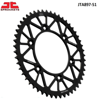 KTM 250cc EXC F 2002 Model JT ARKA DİŞLİ JTA897-51 SİYAH ALÜMİNYUM (BLK)