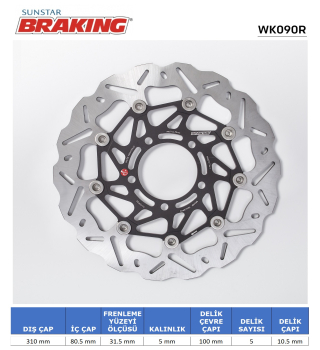 KAWASAKI 1000cc VERSYS 1000 2021 Model DALGALI ÖN PERFORMANS FREN DİSKİ (SAĞ)