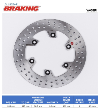 DUCATI / YAMAHA YUVARLAK ARKA FREN DİSKİ